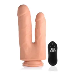 Double Shot Tečni Silikonski Dvostrani Model 20.5 cm Vibrirajući Sistem