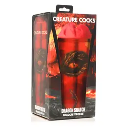 XR Brands Dragon Snatch Intimna Mašina Crvena Teksturirani rukav
