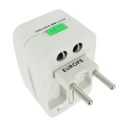 XR Brands Travel Univerzalni Adapter 4-u-1 Worldwide Plug Beli ABS