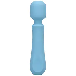 Euphoria Silicone Wand Vibrator Rechargeable Blue - Quiet Operation