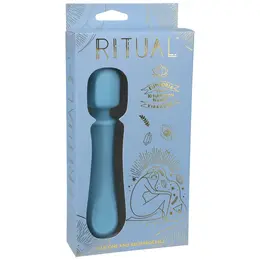 Euphoria Silicone Wand Vibrator Rechargeable Blue - Quiet Operation