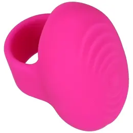 CalExotics Finger Vibe roze – punjivi silikonski prsten za stimulaciju
