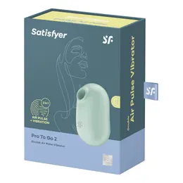 Satisfyer Pro To Go 2 dvostruki air pulse intimni uređaj, vodootporni, crni
