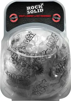 Blush Performance C-Ring Set 2-Pack - 50 Pieces, Black & Clear, TPE