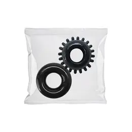 Blush Performance 2-Piece C-Ring Set Black TPE Body-Safe - 50-Pack Bowl