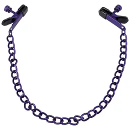 NS Novelties Chained Up Adjustable Nipple Clamps Purple
