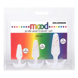 Doc Johnson Mood Naughty Trainer set silikonski duginih boja 3 veličine
