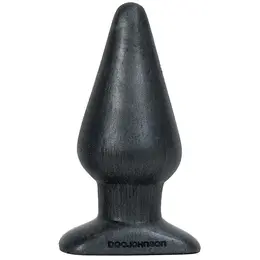 Doc Johnson The Super Big End Silicone Plug White/Charcoal 5 inch