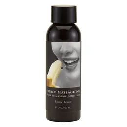 Earthly Body Hemp Seed Edible Massage Oil Banana 60ml Nourishing Formula