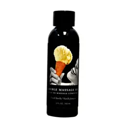 Earthly Body Massage Oil Vanilla Edible 60ml - Nourishing Natural Formula