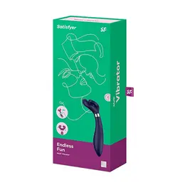 Satisfyer Endless Fun Partner Rotirajući Višenamenski Silikonski Uređaj, Crni