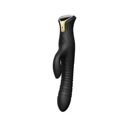 ZALO MOSE Intimate Device Rabbit Thruster Obsidian Black, Heated, Dual Motor