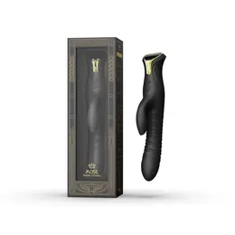 ZALO MOSE Intimate Device Rabbit Thruster Obsidian Black, Heated, Dual Motor