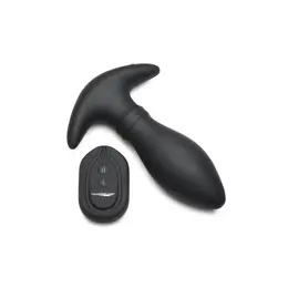 XR Brands Rim Slide silikonski čep sa klizanjem i vibracijom crni