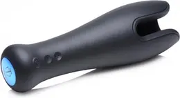 XR Brands Vibrating Silicone Intimate Device Black Flexible Sleeve