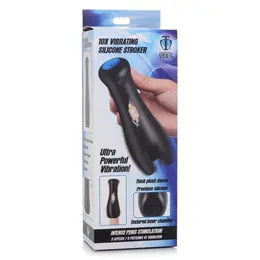 XR Brands Vibrating Silicone Intimate Device Black Flexible Sleeve