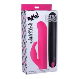 BANG XL Metak Silicone Set sa Zakrivljenim Vrhom i Zečjim Dodatkom
