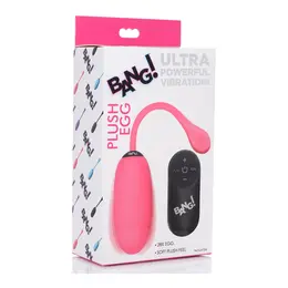 BANG Remote-Controlled Plush Intimate Egg 28-Speed Silicone, USB, Purple