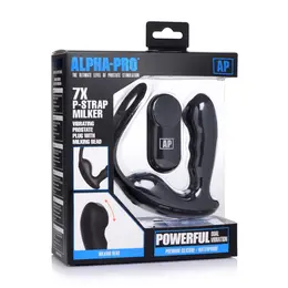 XR Brands P-Strap Prostata Masažer i Vibrirajući Pojas, 7 Režima, Crni