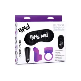 XR Brands 4-Piece Intimate Set for Couples - Silicone, Waterproof, USB