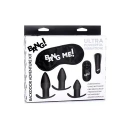 XR Brands Backdoor Adventure Kit 5-Piece Silicone Plug Set & Vibrating Bullet