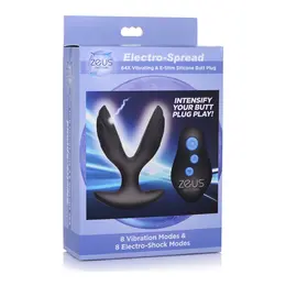 XR Brands Electro-Spread Vibrirajući Silicone Čep sa E-Stim, Crni