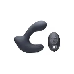 XR Brands P-Pulse Silicone Intimni Masažer sa Daljinskim, 10 Režima, Crni