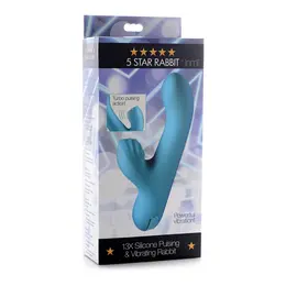 XR Brands 5 Star Rabbit Silicone Intimni Uređaj Roze Vodootporan
