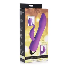 XR Brands Come Hither G-Focus Silicone Vibrator - Dual Motor, Waterproof