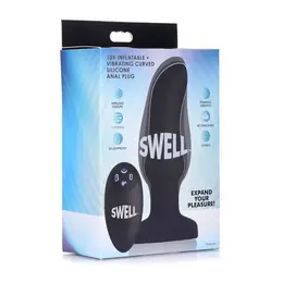 XR Brands Swell Plug naduvavajući silikonski analni model sa vibrirajućim daljinskim upravljanjem