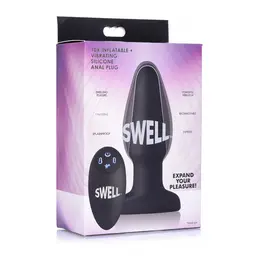 XR Brands Master Series Swell Plug Inflatable Vibrating Silicone Anal System