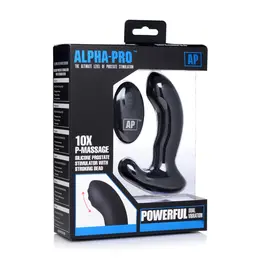 XR Brands P-Massage Intimate Device Black 10 Modes USB Rechargeable