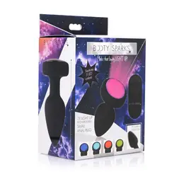 XR Brands vibrirajući LED čep mali silikon 7 režima daljinsko upravljanje