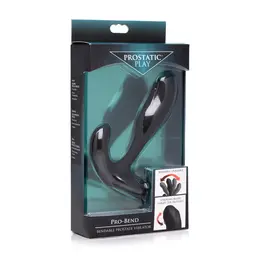 XR Brands Pro-Bend Flexible Silicone Prostate Massager Black