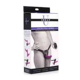 Sportsheets Double Take Vibrirajući Strap-On Set sa Pojasom i Daljinskim, Crni