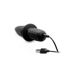 XR Brands The Plug Silicone Vibrating Thruster 10-Speed Black