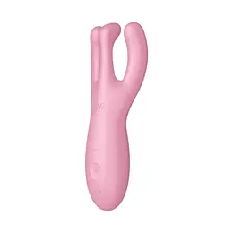 Satisfyer Threesome 4+ Lay-on vibrator Bluetooth kontrola aplikacijom roze