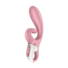 Satisfyer Hug Me intimni dvomotorni silikonski sistem roze Bluetooth