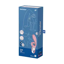 Satisfyer Hug Me intimni dvomotorni silikonski sistem roze Bluetooth
