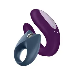 Satisfyer Partner Box 2 - Royal One i Double Joy, Silikonski, Bluetooth Set