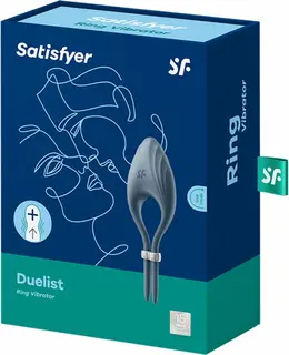 Satisfyer Duelist Podesivi Silikonski Potporni Prsten, 12 Režima, Crni