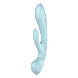 Satisfyer Triple Oh Rabbit-Style Vibrator i Massage Wand, Silikon, Roze