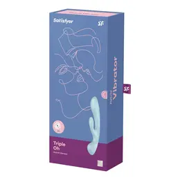 Satisfyer Triple Oh Rabbit-Style Vibrator i Massage Wand, Silikon, Roze
