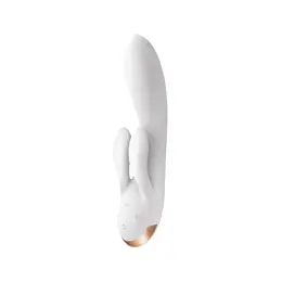 Satisfyer Double Flex Silikonska Intimna Mašina, Tri Motora, Bluetooth, Roze
