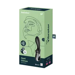 Satisfyer Heat Climax Curved Anal Vibrator with Heating System Black