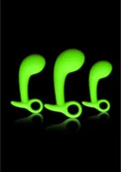 Ouch! Prostate Kit Set of 3 Glow-in-the-Dark Silicone Plugs