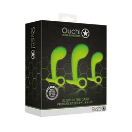 Ouch! Prostate Kit Set of 3 Glow-in-the-Dark Silicone Plugs