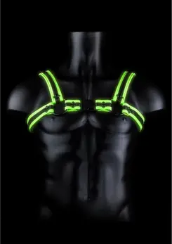 Ouch! Buckle Harness S/M - Adjustable Glow-in-the-Dark System