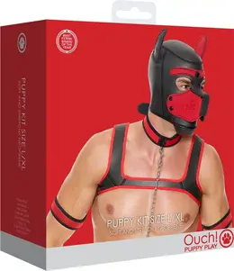 OUCH! Neoprene Puppy Play Set L/XL - Complete Role Kit for Adults