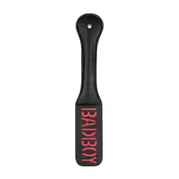 Rocks-Off BAD BOY Kožni paddle – Reverzibilni otisak, crni, 32cm